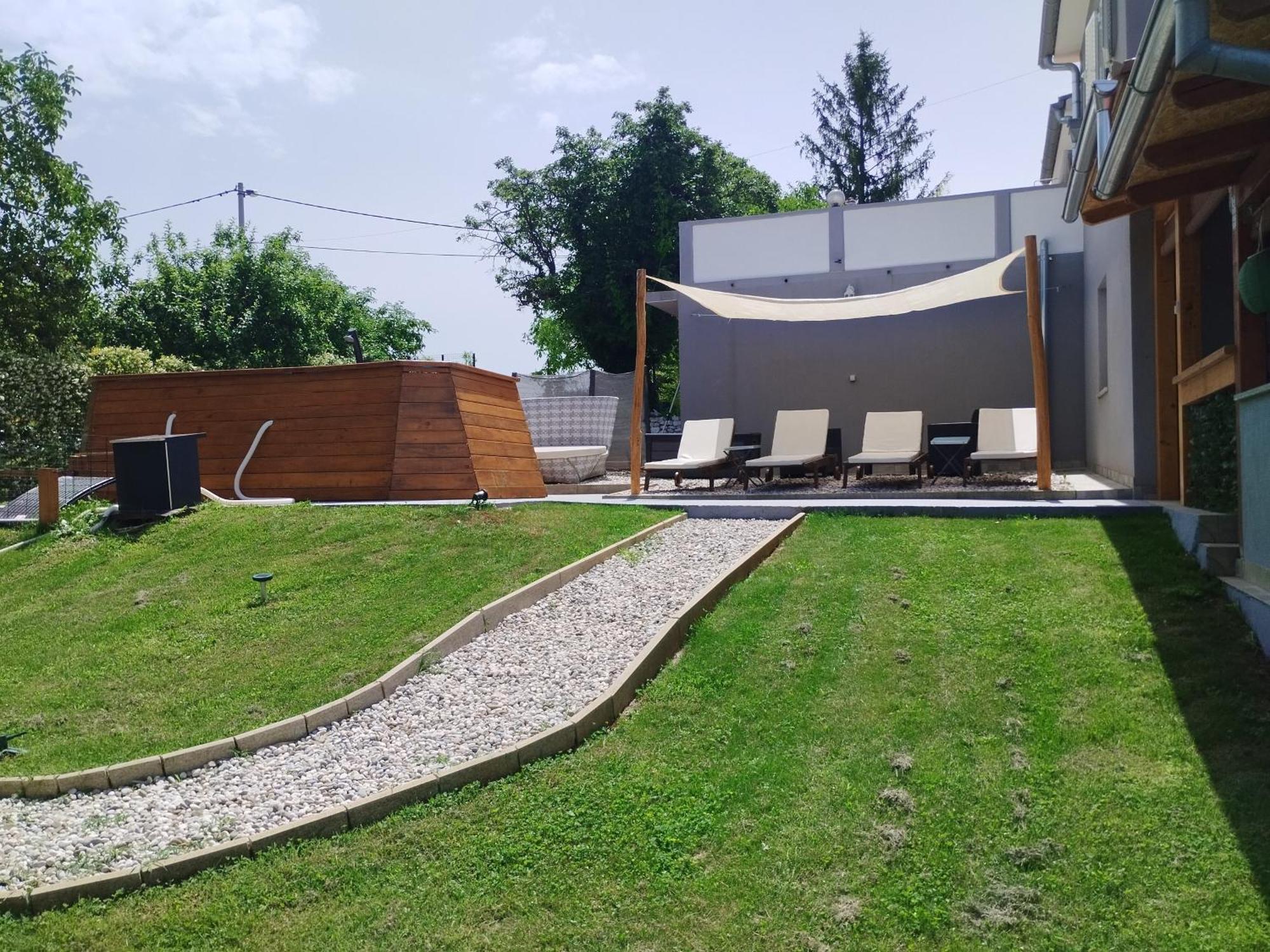 Apartman Goga With Pool And Jacuzzi Лабин Экстерьер фото